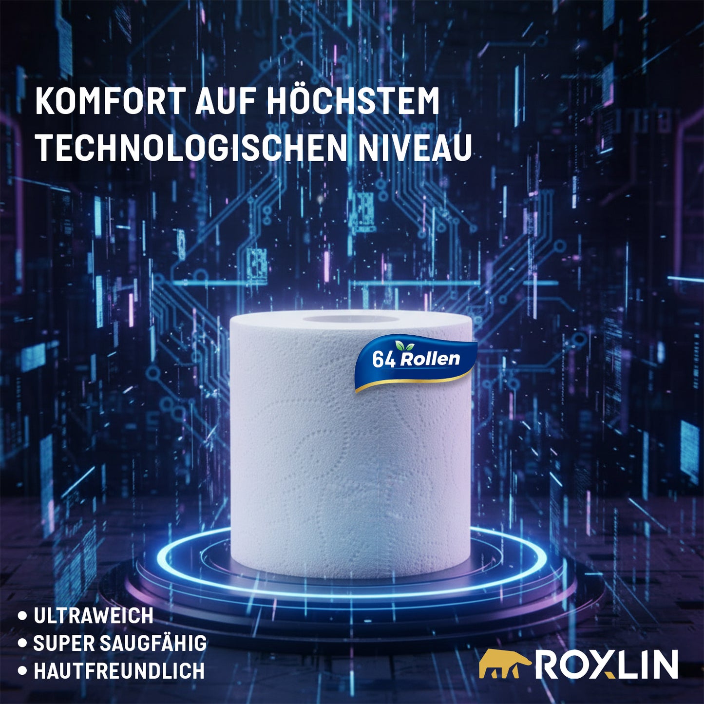 Toilettenpapier Premium Toilettenpapier 3-lagig – Ultraweich & Hautfreundlich