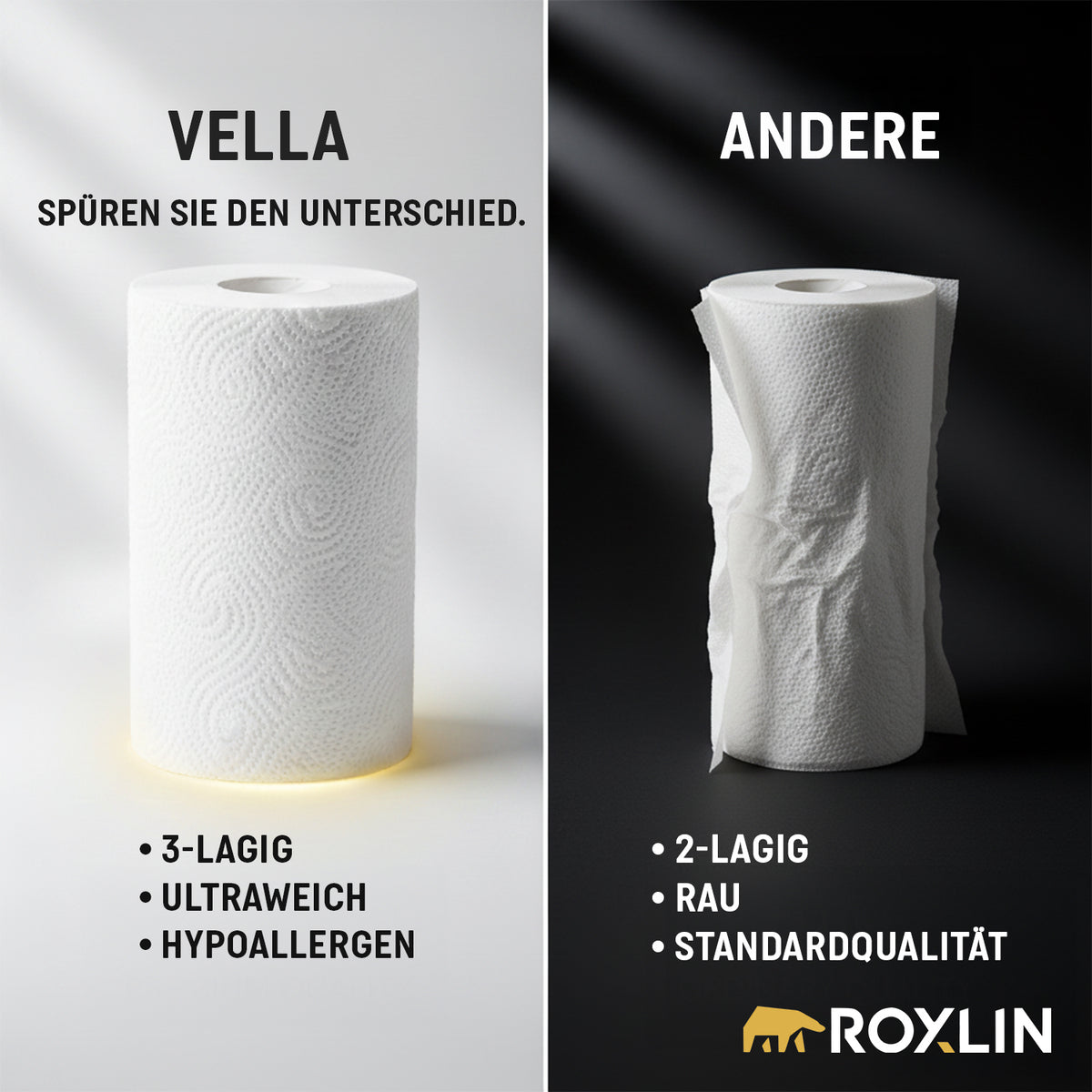 Vergleich Vella Premium Küchenrollen gegen andere – 3-lagig, ultraweich und hypoallergen