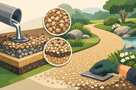 Kiesbinder für Gartenweg richtig wählen