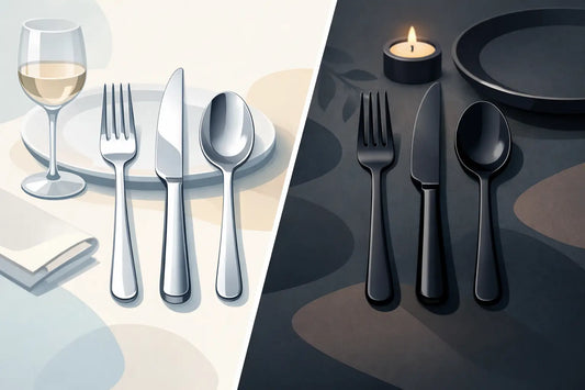 Besteckset Edelstahl oder schwarz - was passt besser?