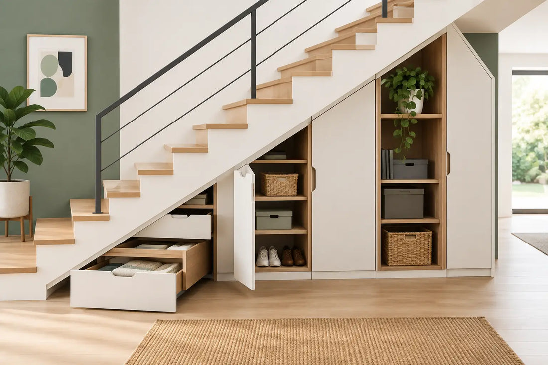 Stauraum unter Treppen nutzen: 8 Ideen für mehr Ordnung