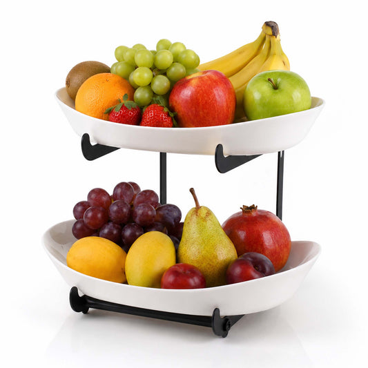 Roxlin Obstkorb – Küchenorganizer für Obst, 2 & 3-stöckig, Gold | Schwarz
