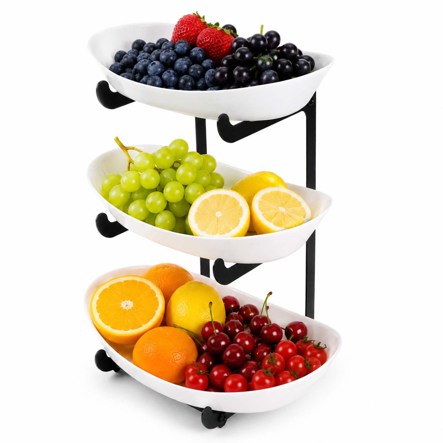 Roxlin Obstkorb – Küchenorganizer für Obst, 2 & 3-stöckig, Gold | Schwarz