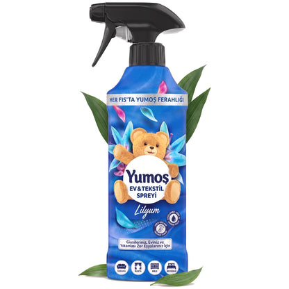 Yumoş Haus- & Textilspray 450ml, Alkoholfrei – Amber, Sakura, Orchidee, Lilie