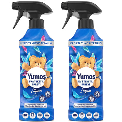 Yumoş Haus- & Textilspray 450ml, Alkoholfrei – Amber, Sakura, Orchidee, Lilie