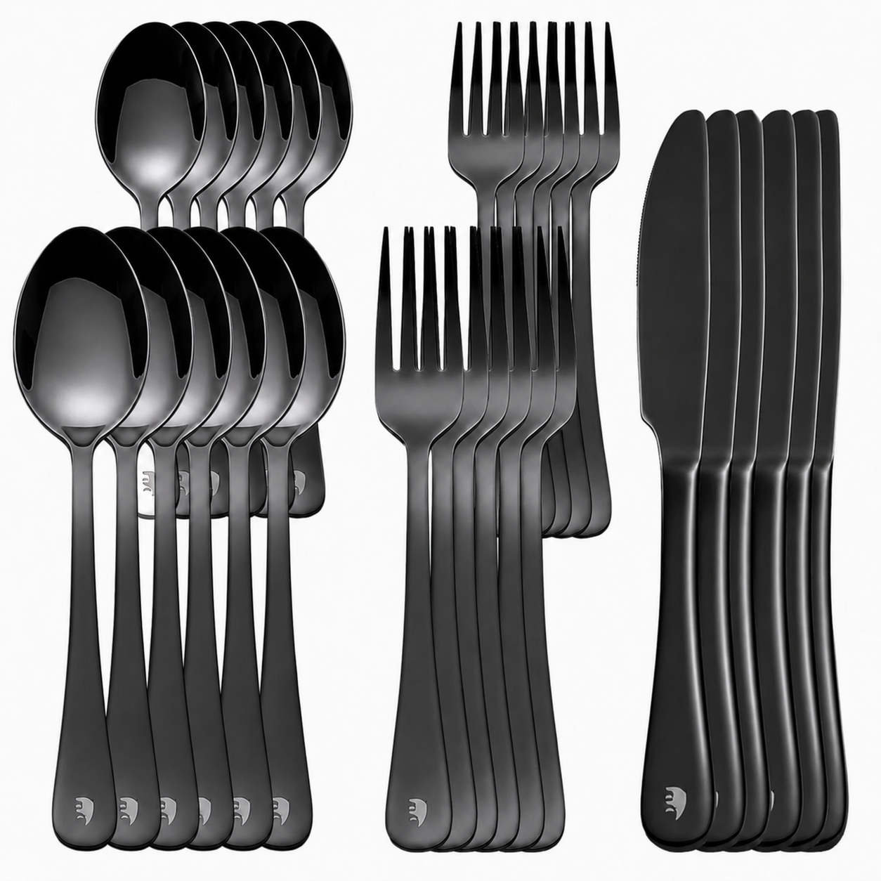 Roxlin 30-teiliges Edelstahl-Besteckset – Modern & Elegant – Standard, Plain & Stein – Erhältlich in 4 Farben