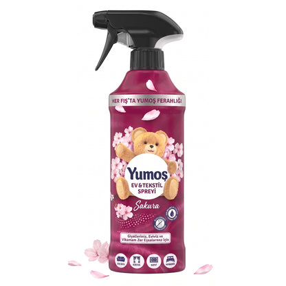 Yumoş Haus- & Textilspray 450ml, Alkoholfrei – Amber, Sakura, Orchidee, Lilie