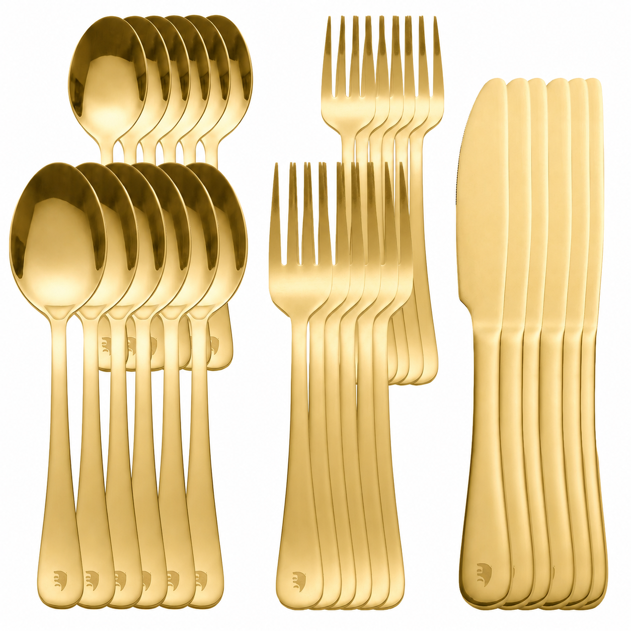 Roxlin 30-teiliges Edelstahl-Besteckset – Modern & Elegant – Standard, Plain & Stein – Erhältlich in 4 Farben