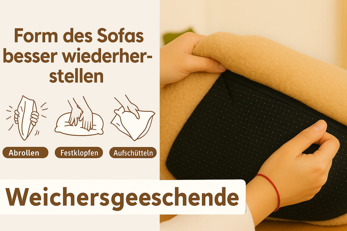 Roxlin Katzenbett & Hundesofa – Flauschig, waschbar, Sofa & Bett für Katzen