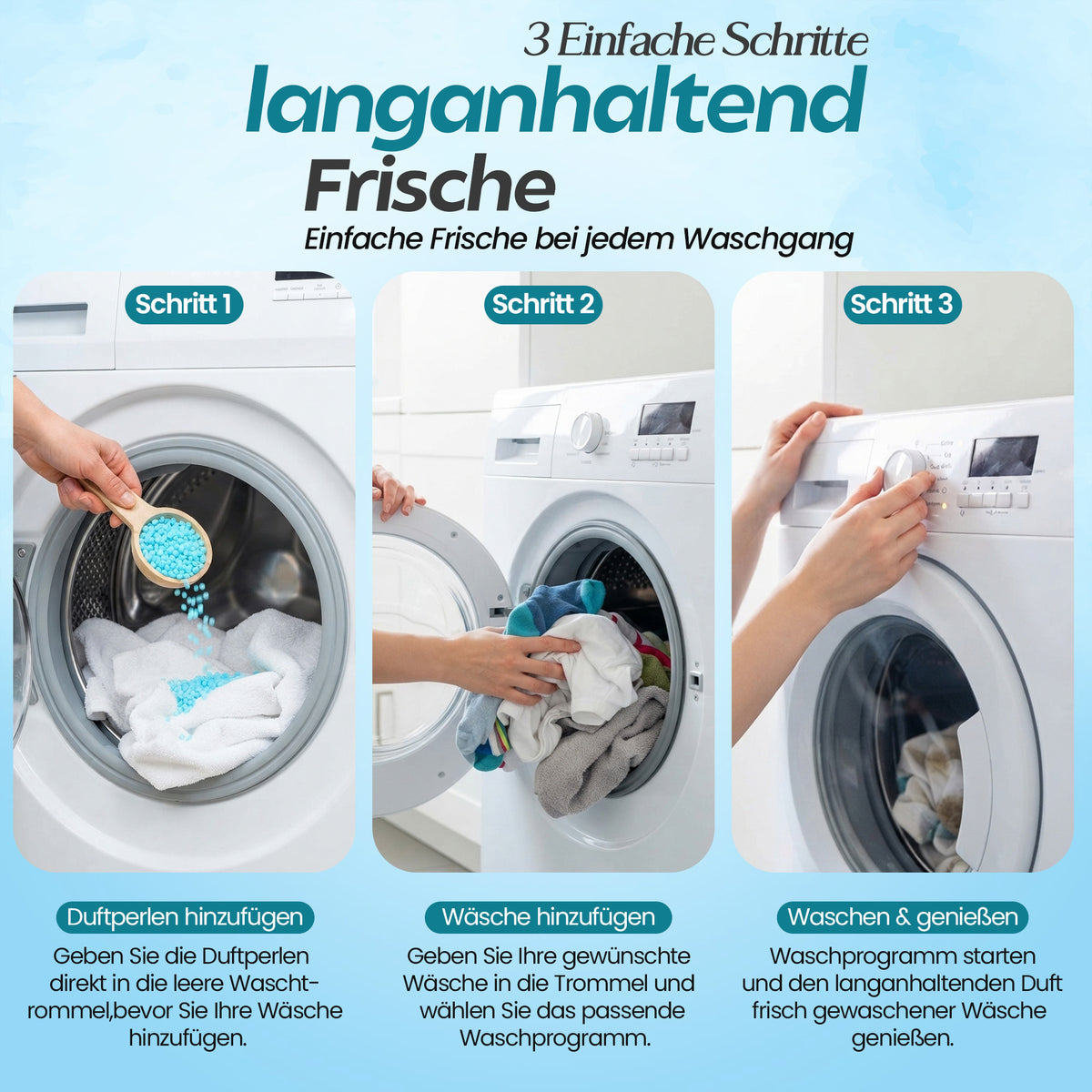 Roxlin Wäscheparfüm Duftperlen 2,5 L – 180 Wäschen – 2 Duftvarianten