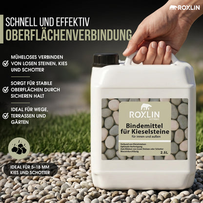 Roxlin Botanic Kiesbinder – Kiesverfestiger & Bindemittel für Kies/Schotter