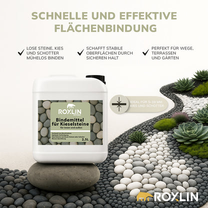 Roxlin Botanic Kiesbinder – Kiesfestiger & Bindemittel für Kies und Schotter
