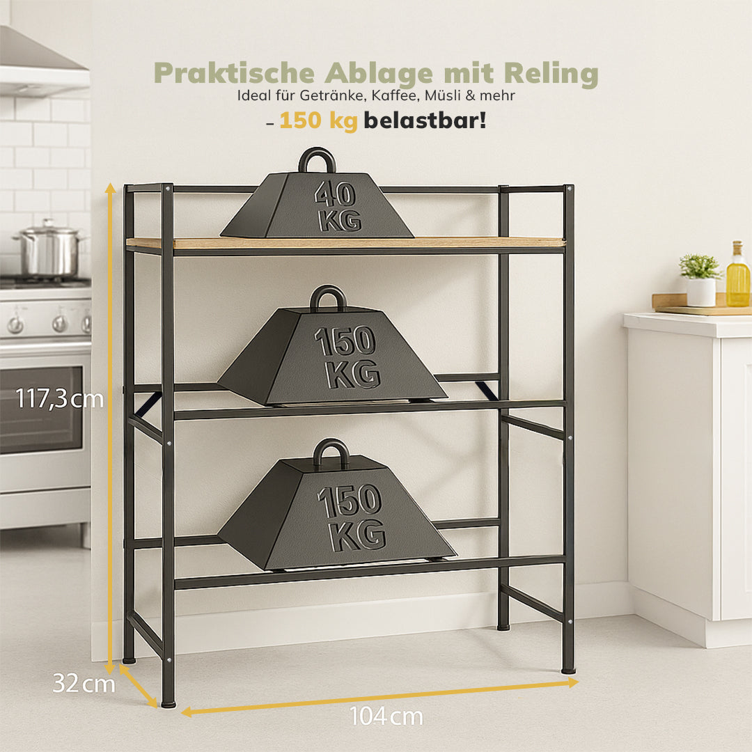 Roxlin Getränkekistenregal 6 Kisten – Schwerlastregal Metall 300kg – Küche Keller