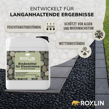 Roxlin Botanic Kiesbinder – Kiesfestiger & Bindemittel für Kies und Schotter
