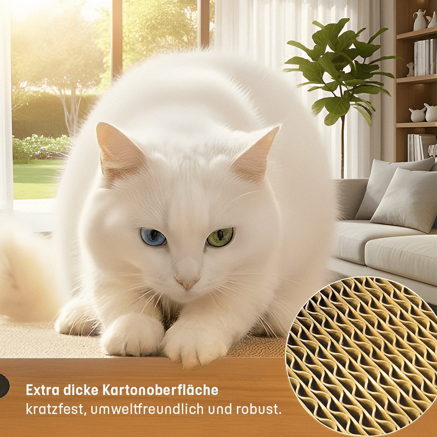 Roxlin Katzen Kratzmöbel TV-Modell – Kratzhaus & Kratzbrett Karton