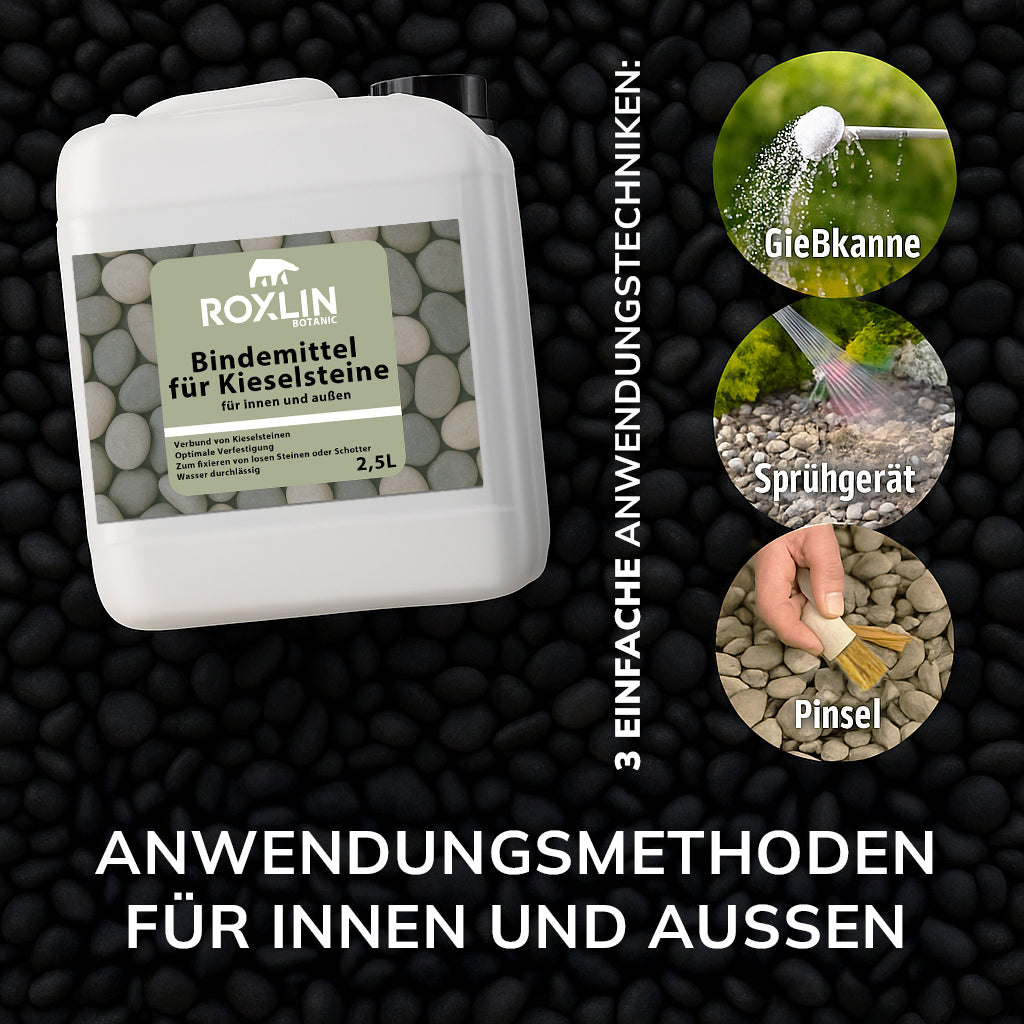 Roxlin Botanic Kiesbinder – Kiesfestiger & Bindemittel für Kies und Schotter