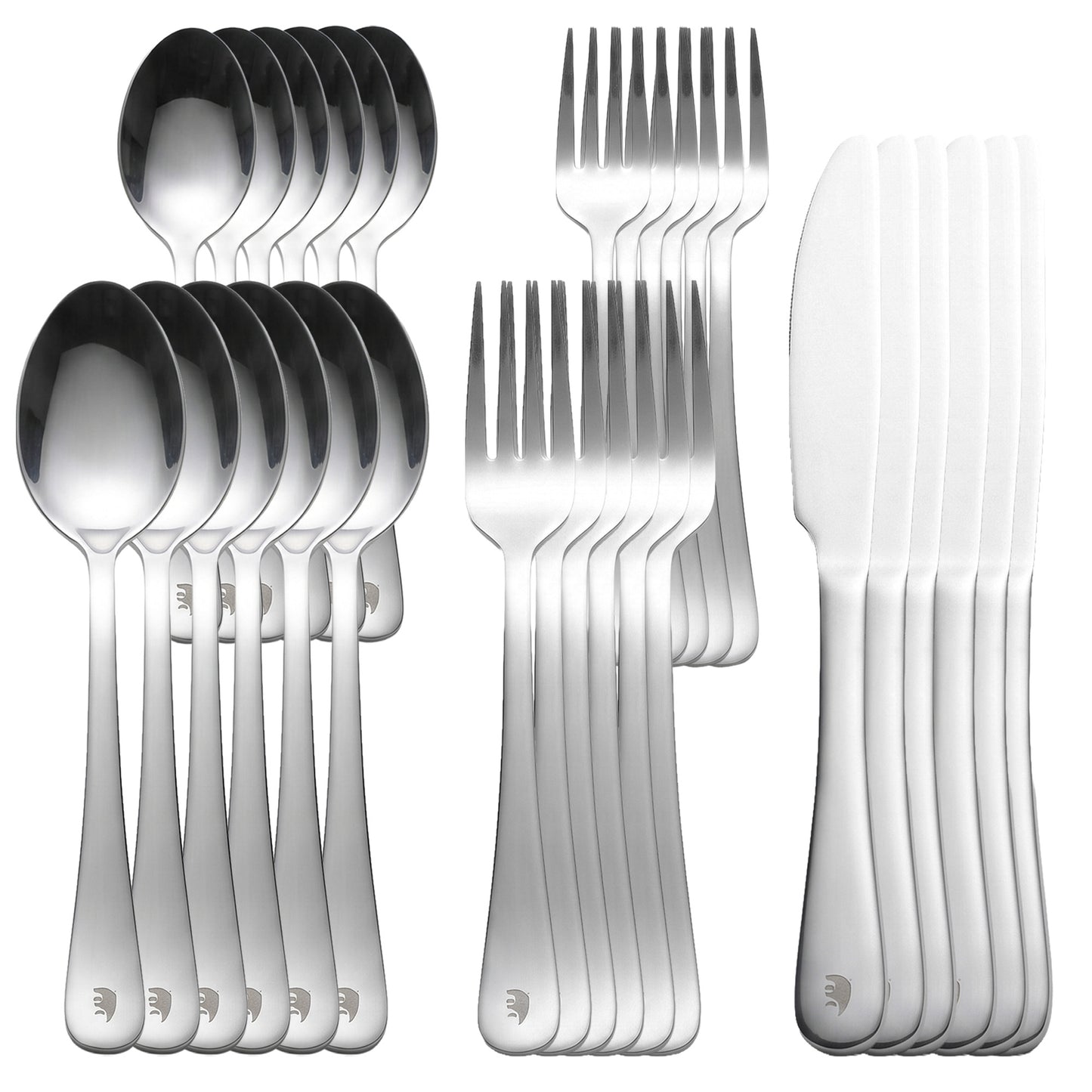 Roxlin 30-teiliges Edelstahl-Besteckset – Modern & Elegant – Standard, Plain & Stein – Erhältlich in 4 Farben