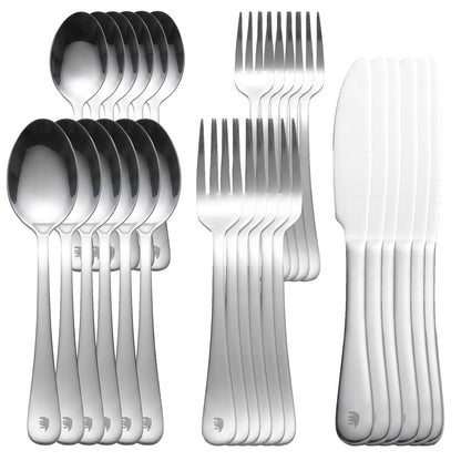 Roxlin Besteckset 30-tlg. Plain Design – Gold, Schwarz, Silber