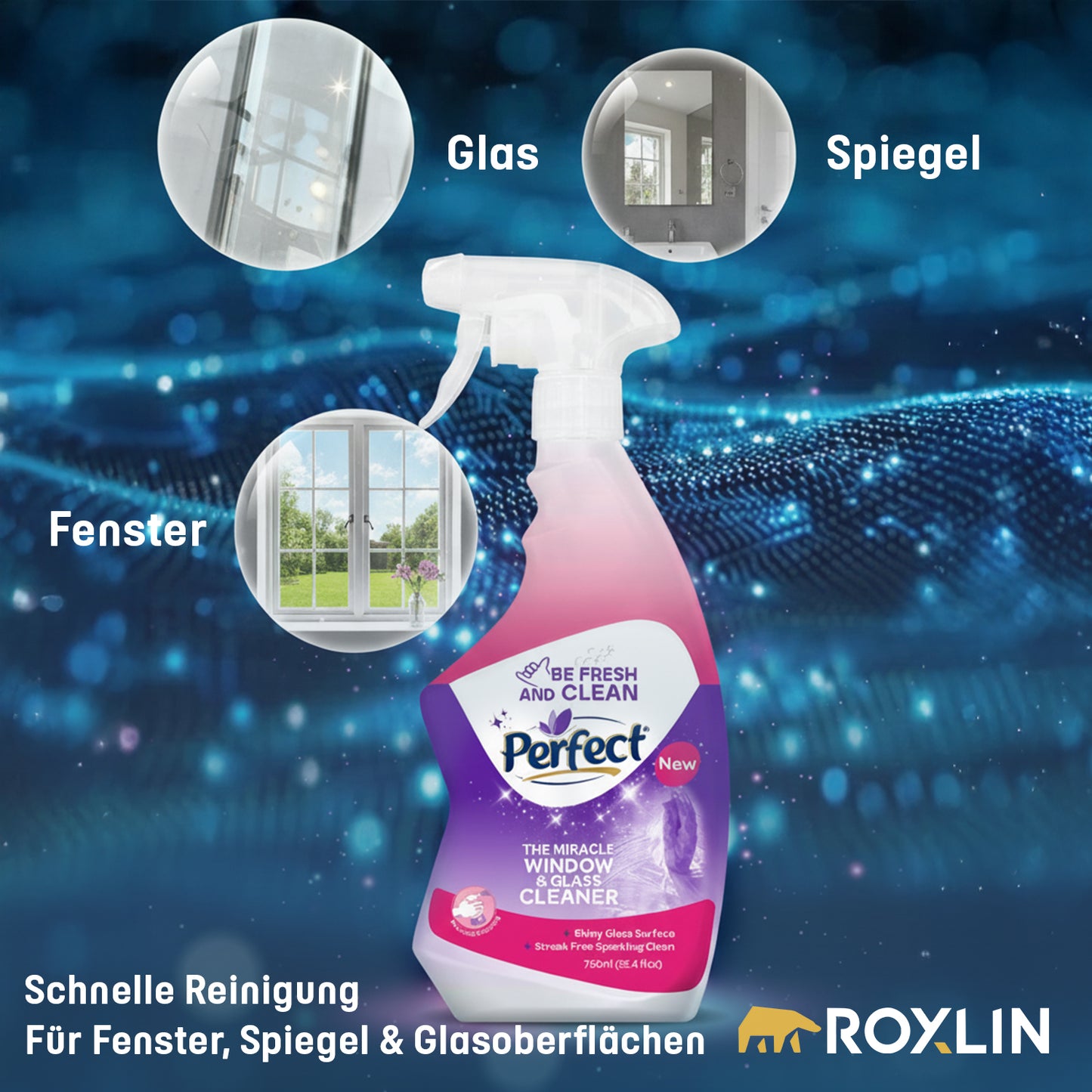 Perfect Fenster- & Glasreiniger 750ml – Streifenfrei glänzend