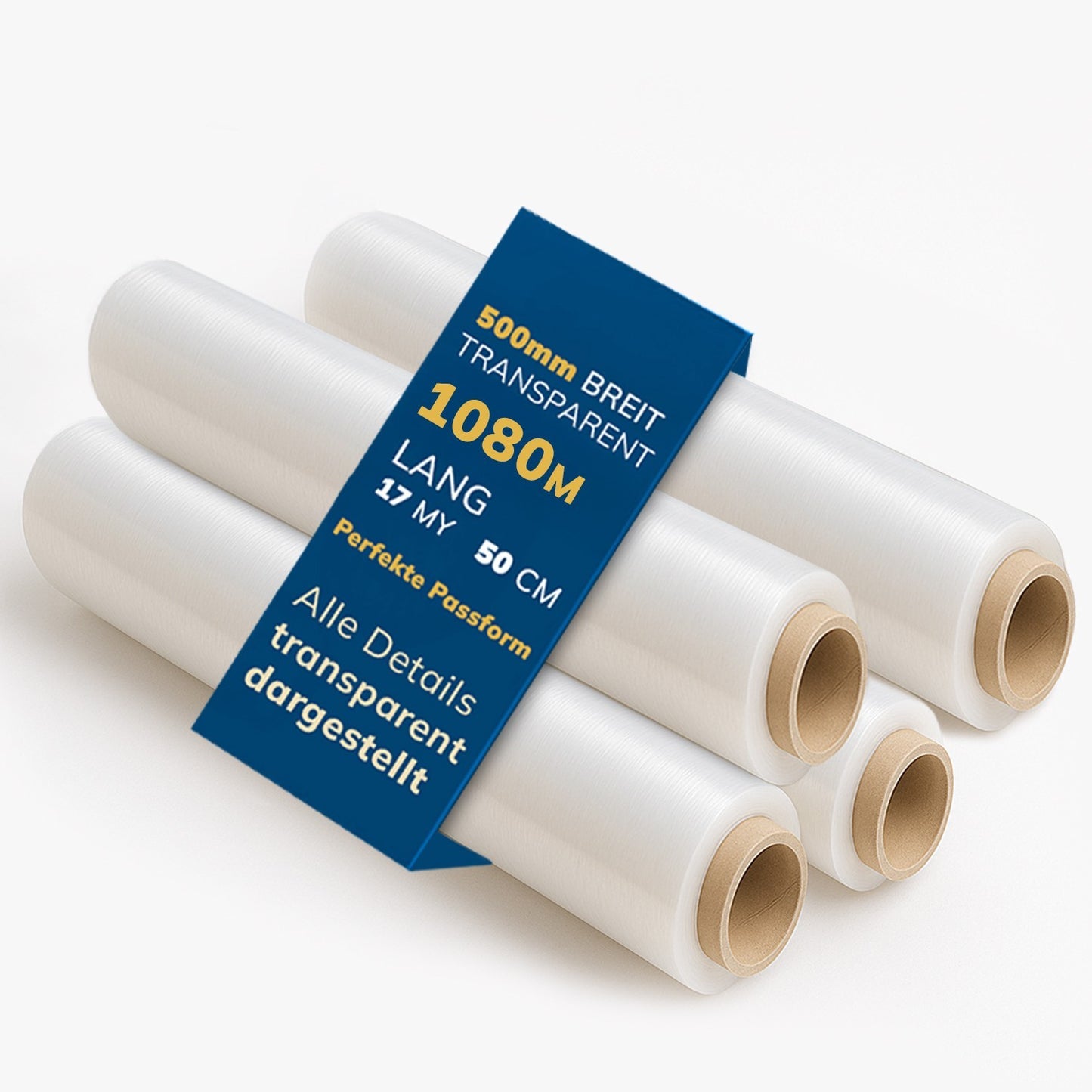 Roxlin Stretchfolie Transparent 270m – Möbel Hand Stretchfolie Rollen