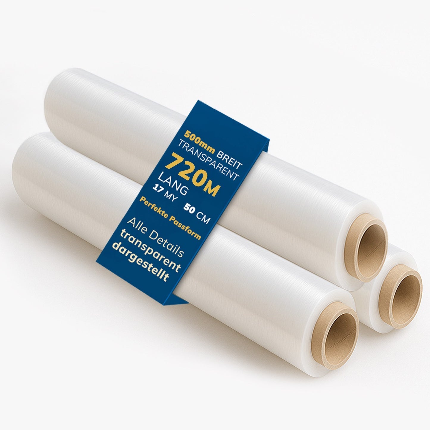 Roxlin Stretchfolie Transparent 270m – Möbel Hand Stretchfolie Rollen