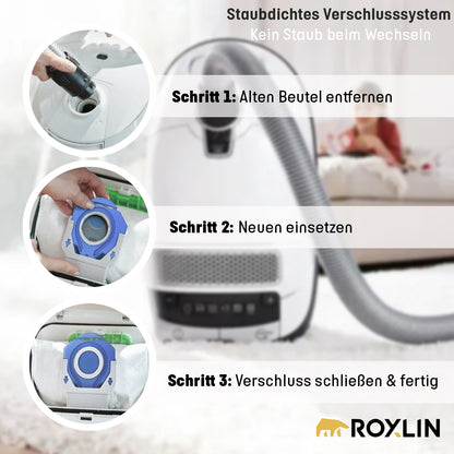 Anleitung zum Wechseln der Roxlin Staubsaugerbeutel im Miele Staubsauger