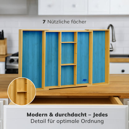 Ausziehbarer Bambus Besteckkasten – modern und durchdacht für optimale Ordnung