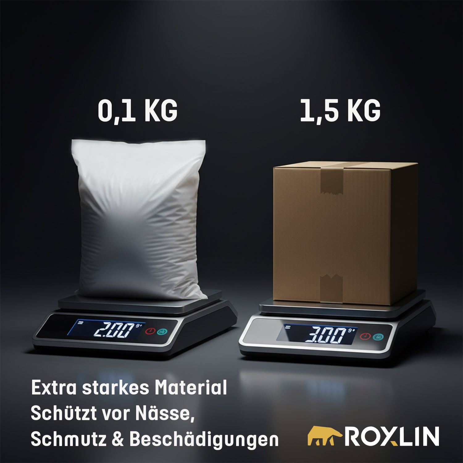 Extra starkes Material der Roxlin Versandbeutel – schnitt- und beschädigungssicher