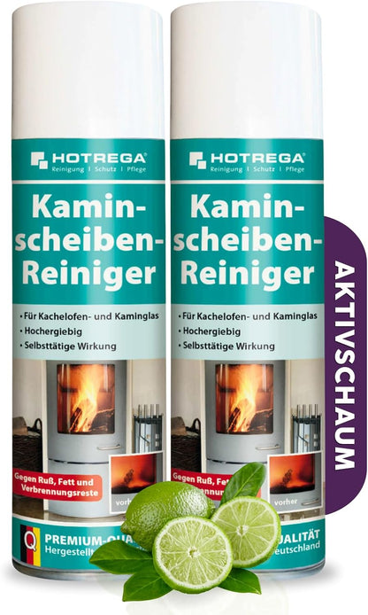 HOTREGA Kaminscheibenreiniger 300 ml, zwei Spraydosen