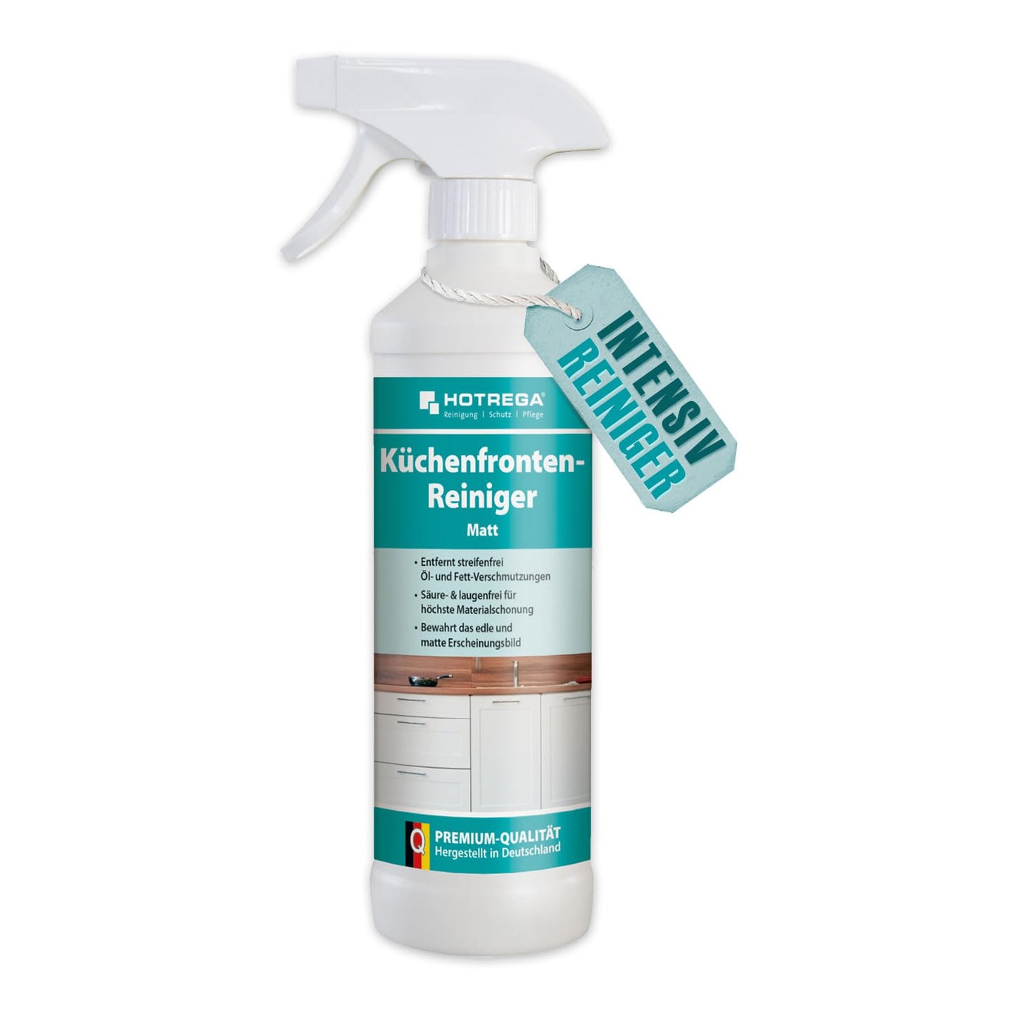 HOTREGA Küchenfronten Reiniger Matt 500 ml Sprühflasche für matte Küchenfronten