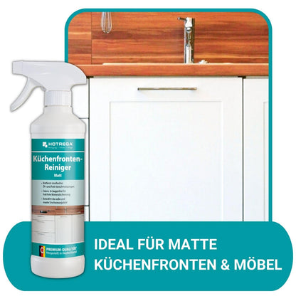 HOTREGA Küchenfronten Reiniger Matt – ideal für matte Küchenfronten und Möbel
