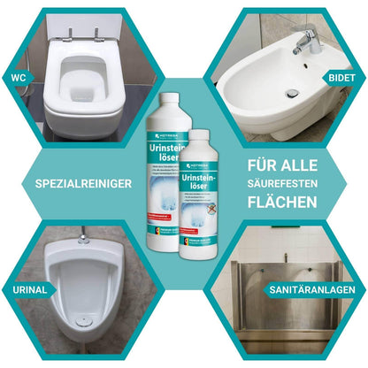 HOTREGA Urinsteinlöser für alle sanitären Flächen wie Toilette und Urinal
