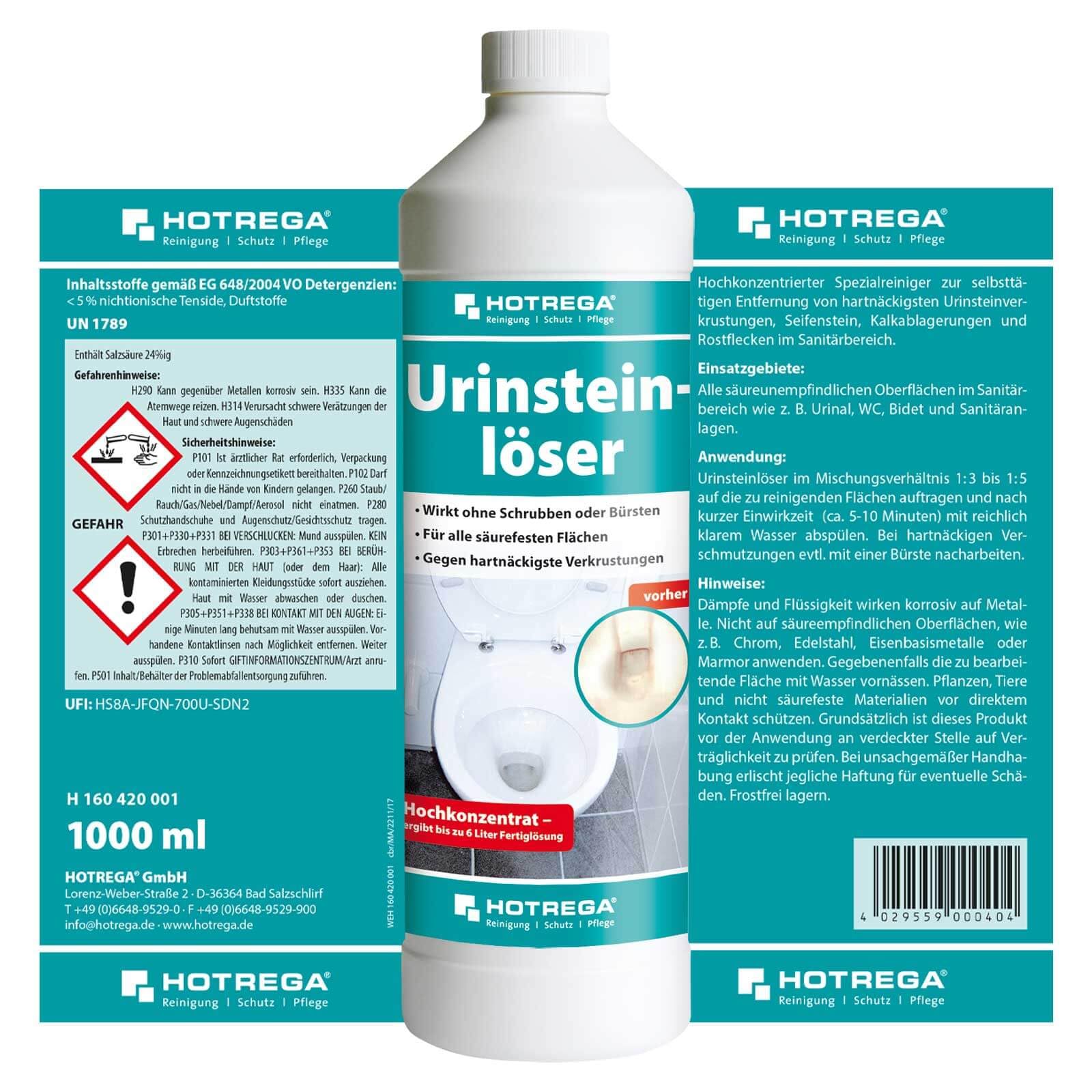 HOTREGA Urinsteinlöser Konzentrat 1000 ml Flasche, Produktansicht