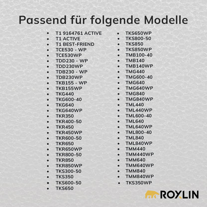 Liste der kompatiblen Miele Modelle für den Roxlin Filter T1 9164761