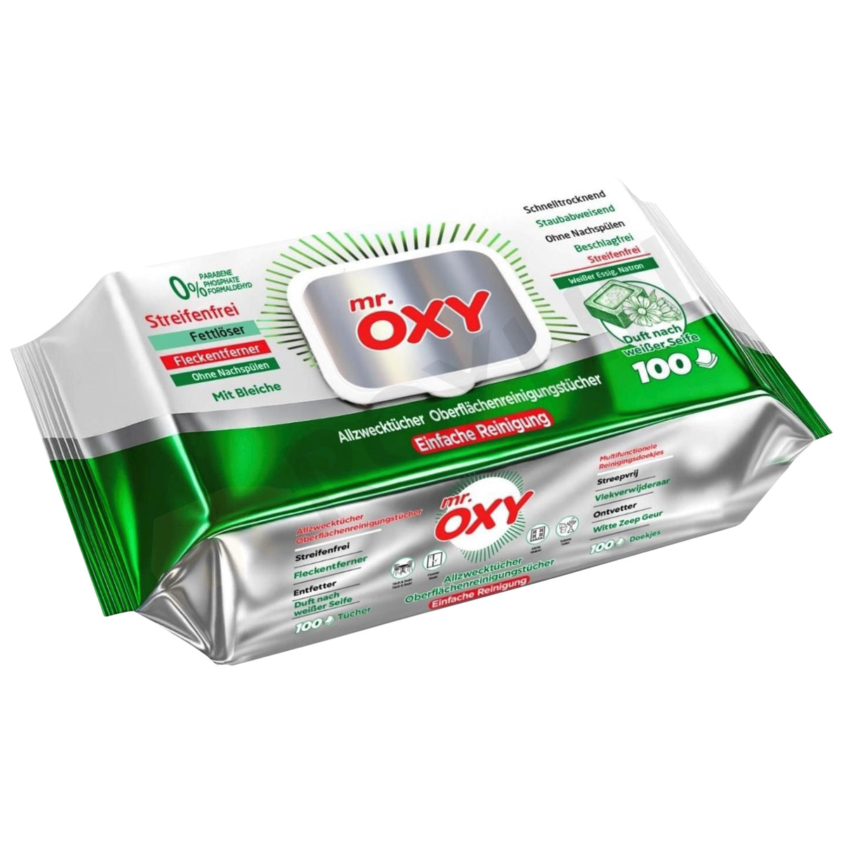 Mr. OXY Maxima Allzweck-Reinigungstücher Packung der grünen Serie, 100 Stück