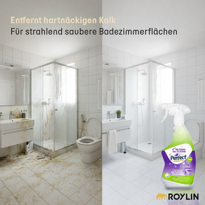 Perfect Badezimmerreiniger – für streifenfrei saubere Badezimmerflächen
