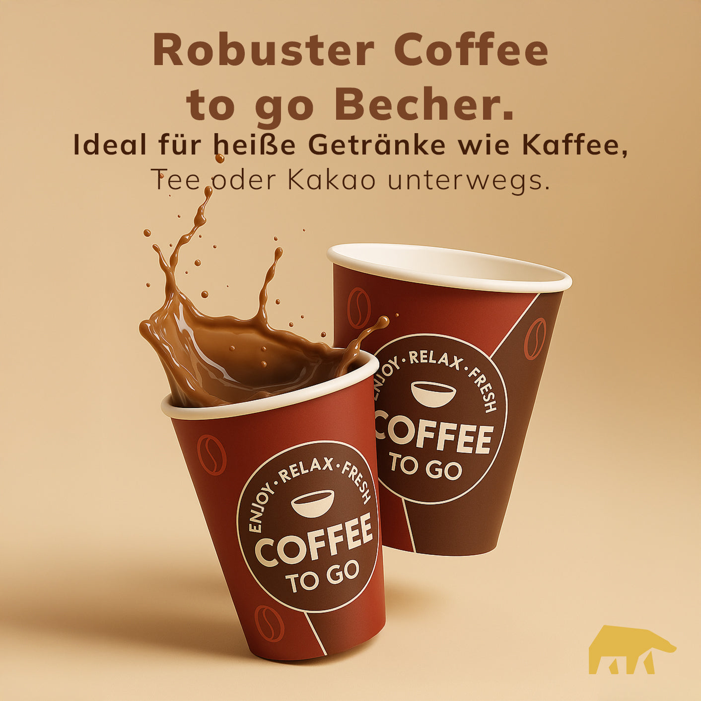 Rote Roxlin Kaffee-to-go-Becher – robust und ideal für heiße Getränke