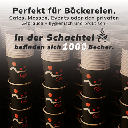 Roxlin Kaffee-to-go-Becher im Vorratskarton – perfekt für Bäckereien, Cafés und Events