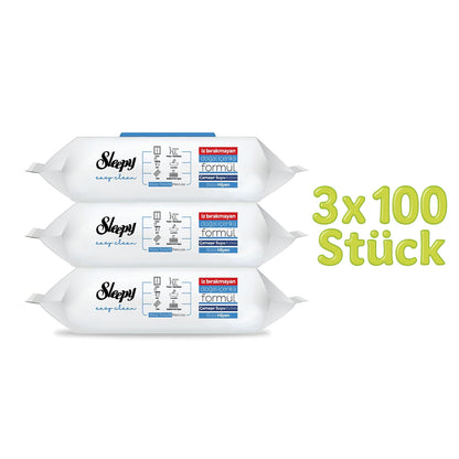 Sleepy Allzweck-Feuchttücher Packung der grünen Serie, 3 x 100 Stück