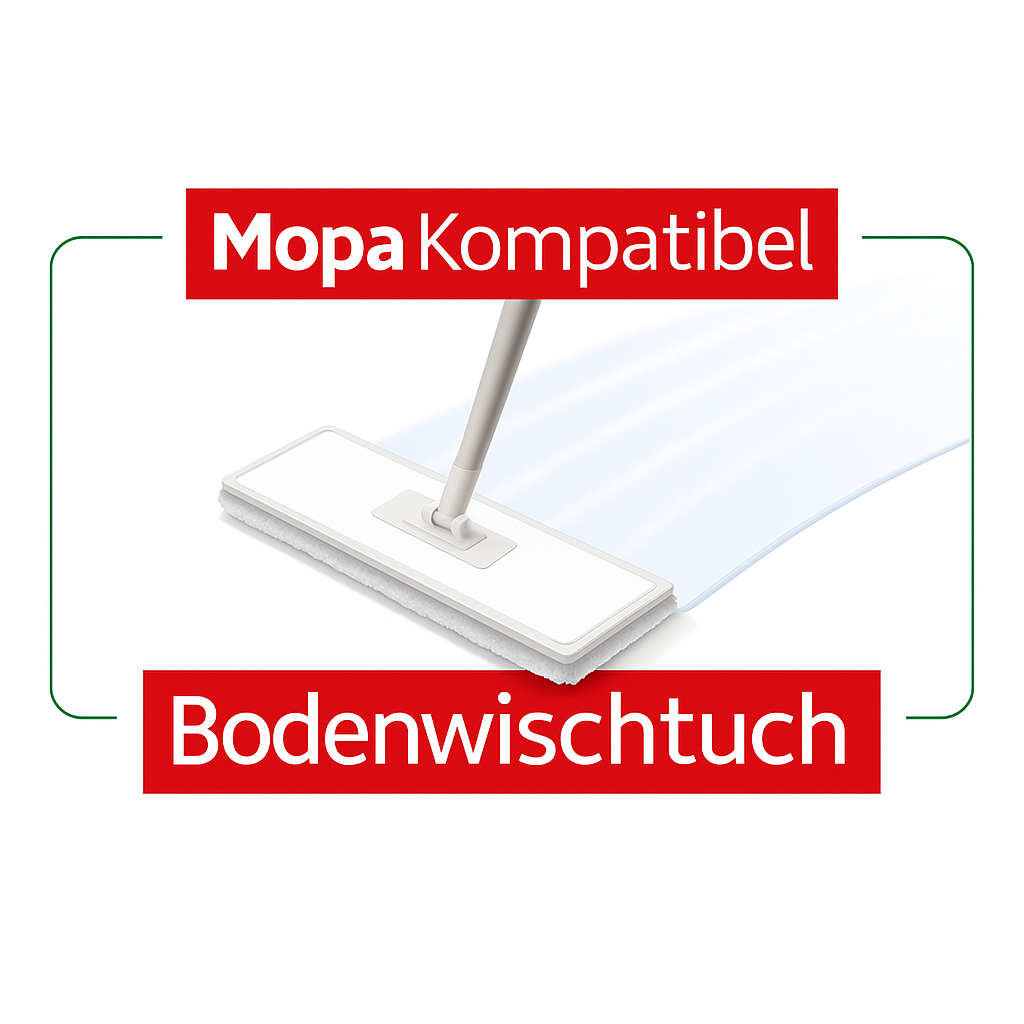 Sleepy Easy Clean Bodenwischtuch am Mop befestigt