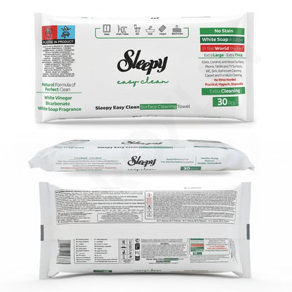 Sleepy Easy Clean Reinigungstücher Packung, Detailansicht der Verpackung