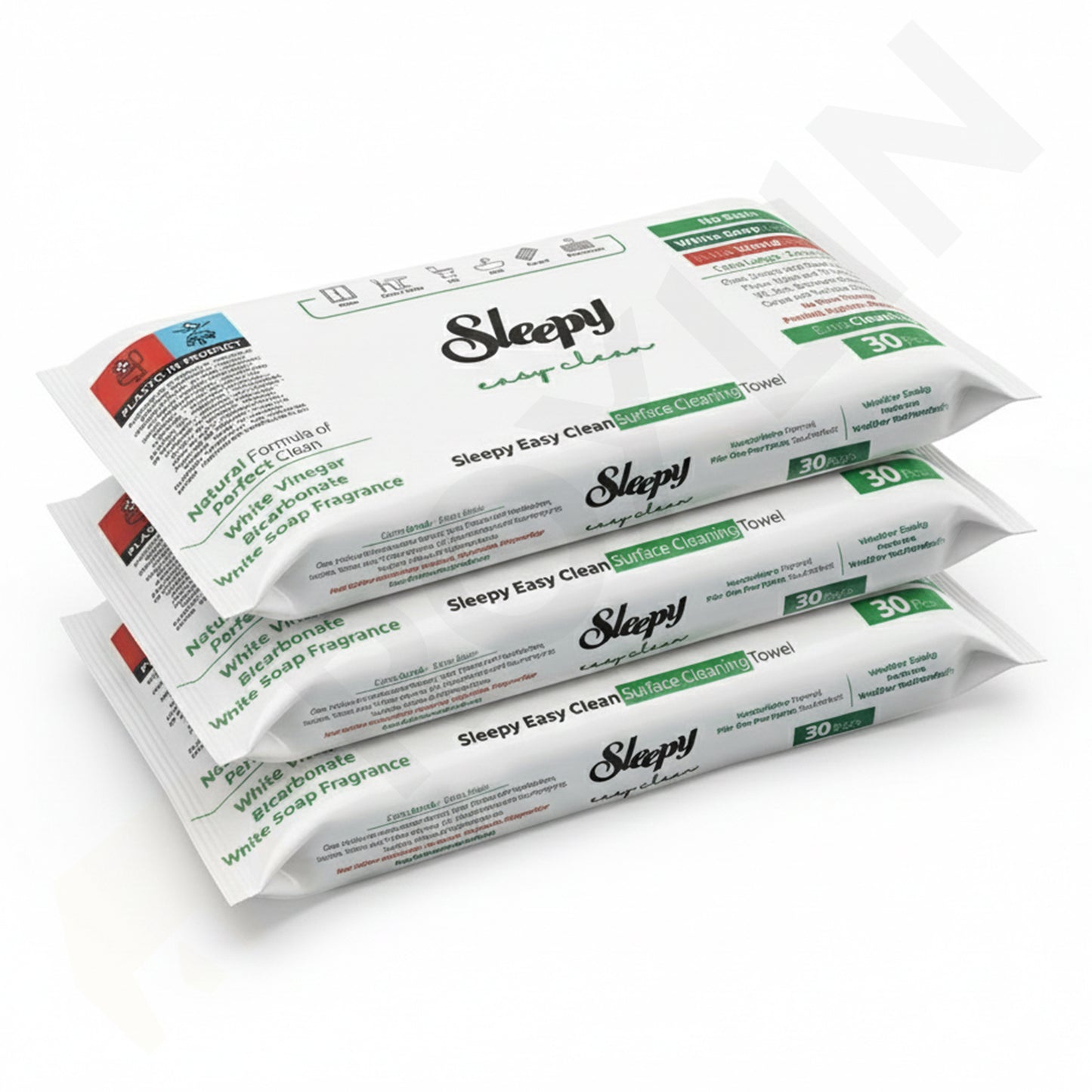 Sleepy Easy Clean Reinigungstücher, zwei Packungen mit je 30 Stück