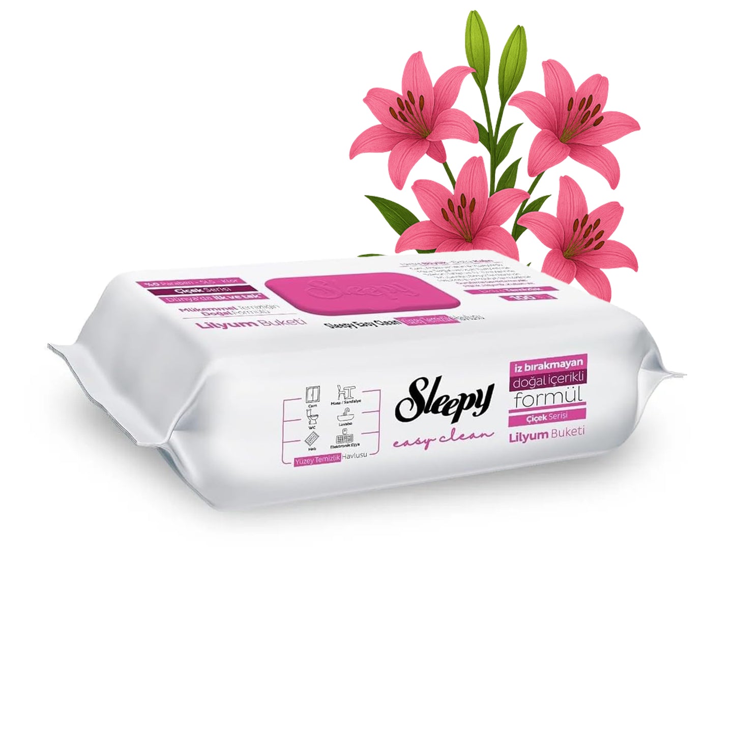 Sleepy Reinigungstücher mit floralem Duft, sanfte Feuchttücher