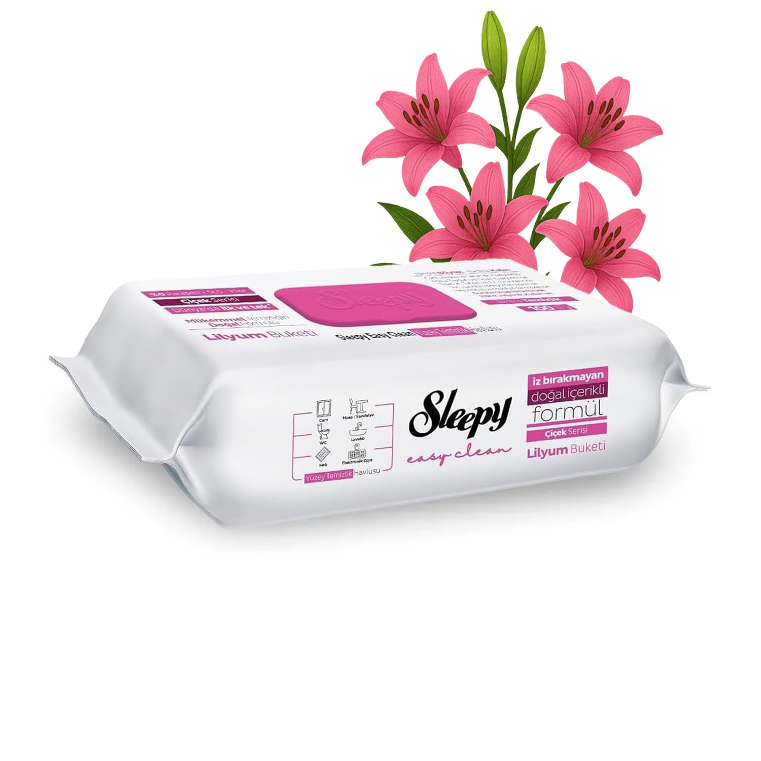 Sleepy Reinigungstücher mit floralem Duft, sanfte Feuchttücher