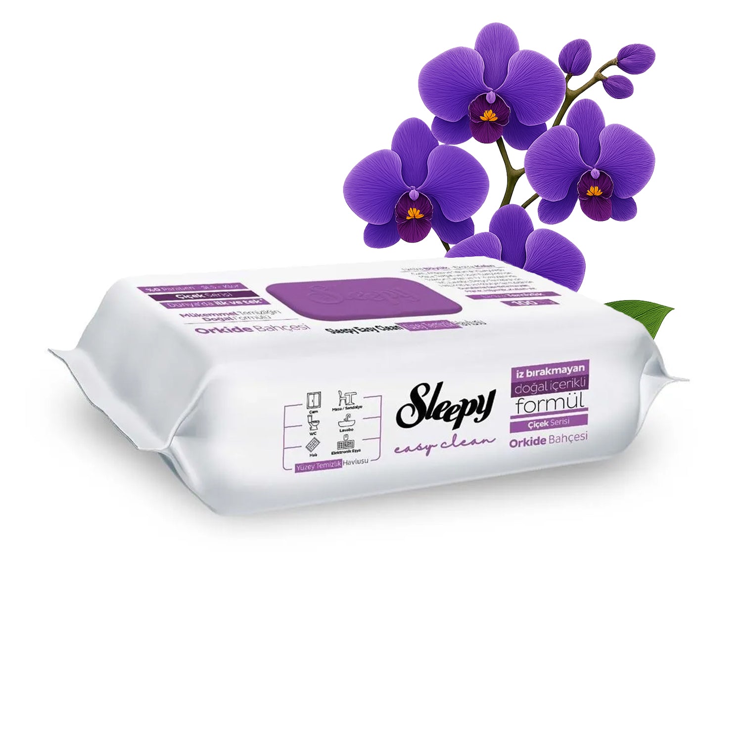 Sleepy Reinigungstücher mit Lavendel Duft, sanfte Feuchttücher in lila Packung