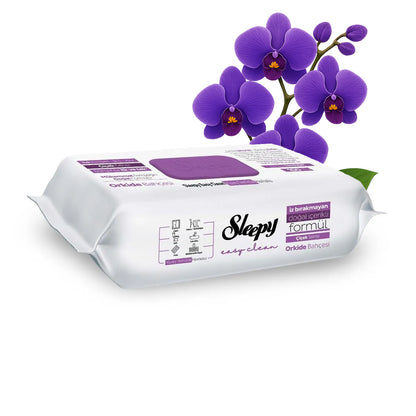Sleepy Reinigungstücher mit Lavendel Duft, sanfte Feuchttücher in lila Packung