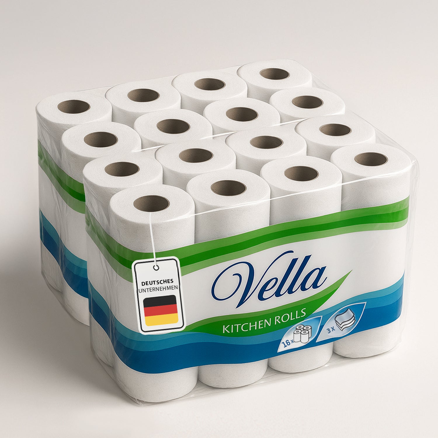 Vella Premium Küchenrollen 3-lagig, Großpackung
