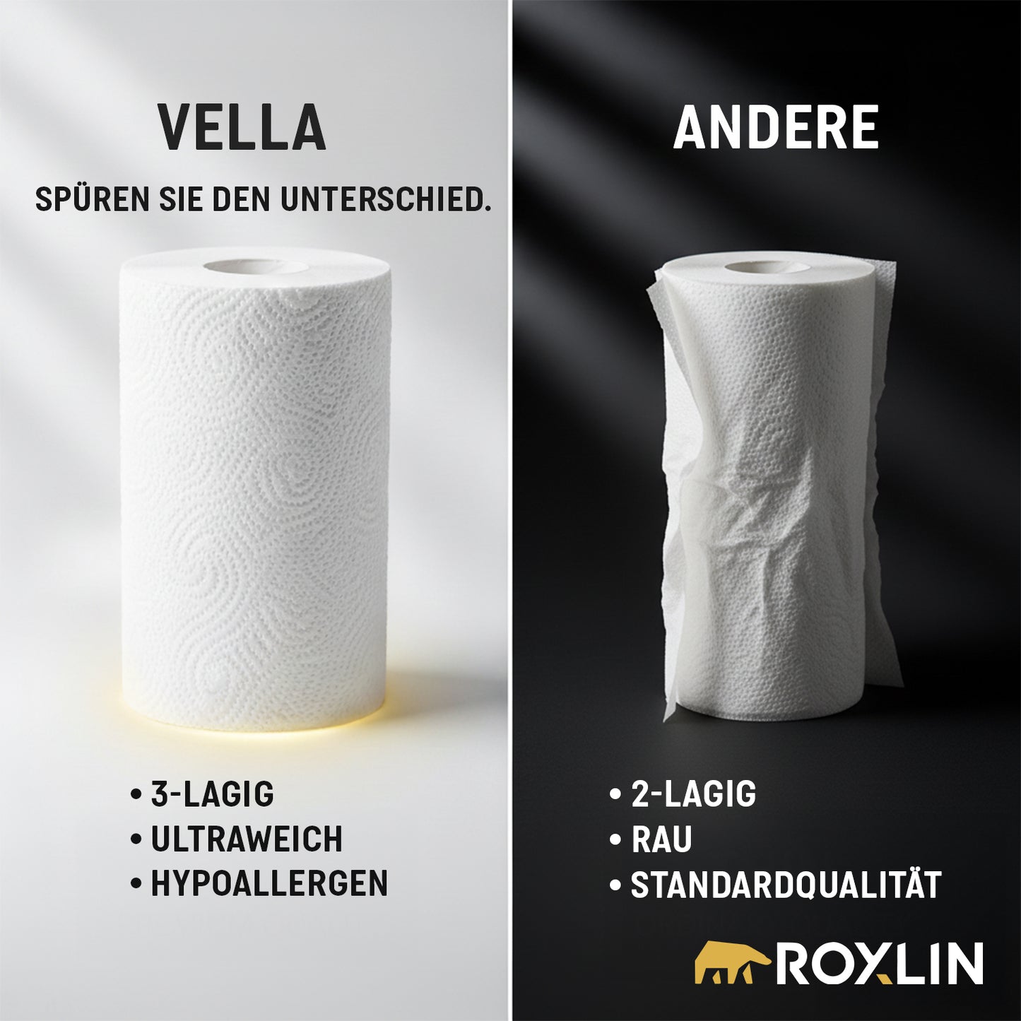 Vergleich Vella Premium Küchenrollen gegen andere – 3-lagig, ultraweich und hypoallergen