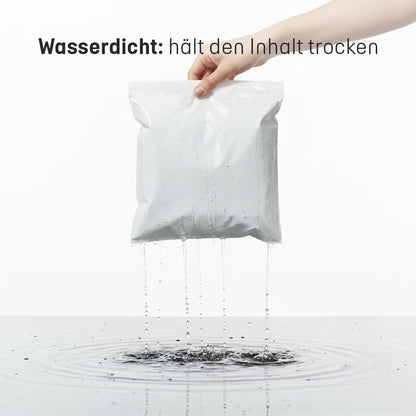 Wasserdichter Roxlin Versandbeutel hält den Inhalt trocken – Wassertropfen-Test